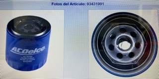 FA-092 - FILTRO ACEITE SELLADO - CHRYSLER GROUP VOYAGER 1991 2007 6V 3.393431991*** - AC DELCO - 93431991