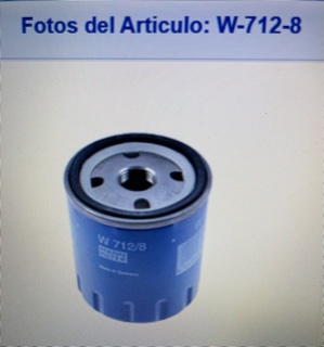FA-173 - FILTRO ACEITE SELLADO - PEUGEOT 306 1998 2003 4L 1.8 - MAN FILTER - W-712-8